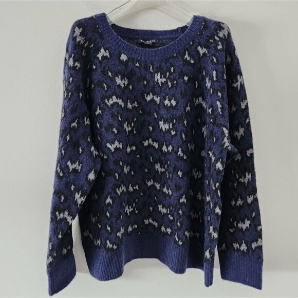 ATHLETA | Hawthorn Textured Crew sweater  sz 1X Sahara navy Wool - Picture 2 of 5